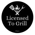Lifespace "Licensed to Grill" Drinks Coasters - Set of 6