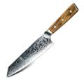 Lifespace Luxury 8" Kiristuke Olive Wood Full Tang Damascus Knife