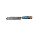 Lifespace Premium 7" Santoku Knife with Resin Handle & Full Tang Damascus Blade