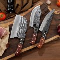 Lifespace Premium Chef Cleaver Knife Set (x3) with Genuine Leather Sheaths in a Gift Box