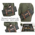Lifespace Premium Leather & Waxed Canvas Utensil & Knife Roll - 8 Slots & Zip Pouch