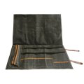 Lifespace Premium Leather & Waxed Canvas Utensil & Knife Roll - 8 Slots & Zip Pouch
