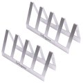 Lifespace Premium Stainless Steel T-Bone / Chop Rack - 4 Slot (2 pack)