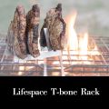 Lifespace Premium Stainless Steel T-Bone / Chop Rack - 4 Slot