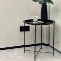 Lifespace Quality Round Patio Side End Table - Black