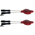Lifespace Red Enamel Cast Iron Jaffle Irons - 2 pack