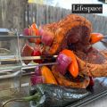 Lifespace Rotisserie Braai Grilling Skewer Set