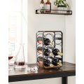 Lifespace Rustic Industrial Countertop Wine Rack - 6-Bottle Wine Holder