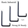 Lifespace Rustic Industrial Utility L-hook - 3 pack
