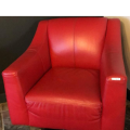 A  stylish, modern and upmarket Red PU leather swivel chair