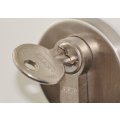 Brushed Stainless Steel Round Key Plates - Pair