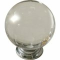 Clear crystal knob ball type