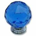 Crystal knob ball type - blue