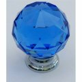 Crystal knob ball type - blue