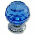 Crystal knob ball type - blue