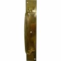 Solid brass pull handle on back plate