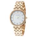 Anne Klein Women's Fashion 34mm White Dial Alloy Watch - AK-2700WTGB