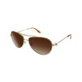 BCBG Carefree Extra Small/Petite Women's Aviator Sunglasses Gold/Brown - BCCAREGOL5214