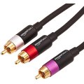 AmazonBasics 1-Male to 2-Male RCA Audio Cable - 2.44 meters