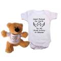 Handpicked by Great Granny /Great Grandad Baby grow and teddy combo