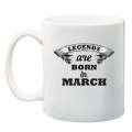 Legends are born in *Month* Mug - January - December.