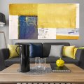 Abstract Yellow Canvas Art Print Oil Paintings Picture Wall Hanging Home Decor (Unframed) - 1