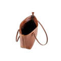Leather 13 Inch tote work handbag - Pecan