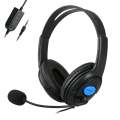 Wired Gaming Headset Soft Memory Earmuffs Headphones with Mic for PS4 - BLACK