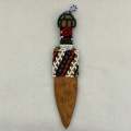 Wooden Carved African Beaded Dagger