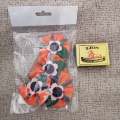 Fabric Flowers with Leaf - Adorable (Orange)
