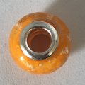 Bead Fitting Pandora Murano-Type Orange, Resin