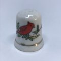 Miniature Porcelain Thimble (Orange Bird)