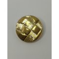 Round Shank Button Material Cloth Design ('Gold')