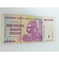500 Million Zimbabwean Dollar Bank Note