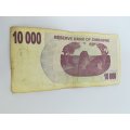 10 Thousand Zimbabwean Dollar Bank Note