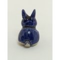 Miniature Blue Ceramic Rabbit (Miniature, suitable for printer's tray)