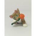 Miniature Cat - Flower in Mouth (In My Pocket) Collectable