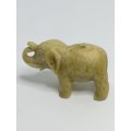 Miniature Jade Stone Carved Elephant (for Printer's Tray/Dollhouse)