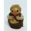 Miniature Wooden Doll Dressed in Brown (Mother Goose) (Miniature, suitable for printer's tray)