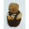 Miniature Wooden Doll Dressed in Brown (Mother Goose) (Miniature, suitable for printer's tray)