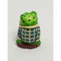 Miniature Ceramic Yellow, Light & Dark Green Frog (Miniature, suitable for printer's tray)