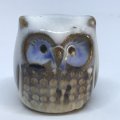 Miniature Ceramic Brown, Blue & White Owl (Miniature, suitable for printer's tray)