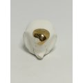 Miniature Ceramic White & Gold Elephant (Miniature, suitable for printer's tray)