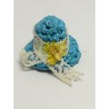 Miniature Blue Sun Hat with White Ribbon Made of Plastic (Miniature, suitable for printer's tray)