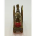 Miniature Brass Alcohol/Bottle Caddy (Miniature, suitable for printer's tray)