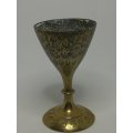Small Brass Engraved Goblet