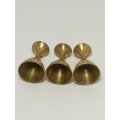 Miniature Brass Cups with Engraving (3 Cups) (Miniature, suitable for printer's tray)