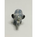 Miniature Ceramic Glazed Blue & White Elephant (Miniature, suitable for printer's tray)