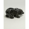 Miniature Ceramic Silver & Black Bear Red Eyes (Miniature, suitable for printer's tray)