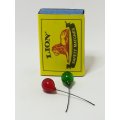 Miniature Pair Red & Green Headed Hair Pins (Miniature, suitable for printer's tray)